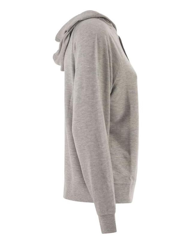 마제스틱필라쳐 [해외직구] 26SS 마제스틱필라쳐 후드 티셔츠 E26M003FSW120 004 LIGHT GREY 착용컷