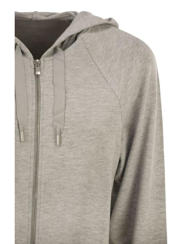 마제스틱필라쳐 [해외직구] 26SS 마제스틱필라쳐 후드 티셔츠 E26M003FSW120 004 LIGHT GREY 착용컷