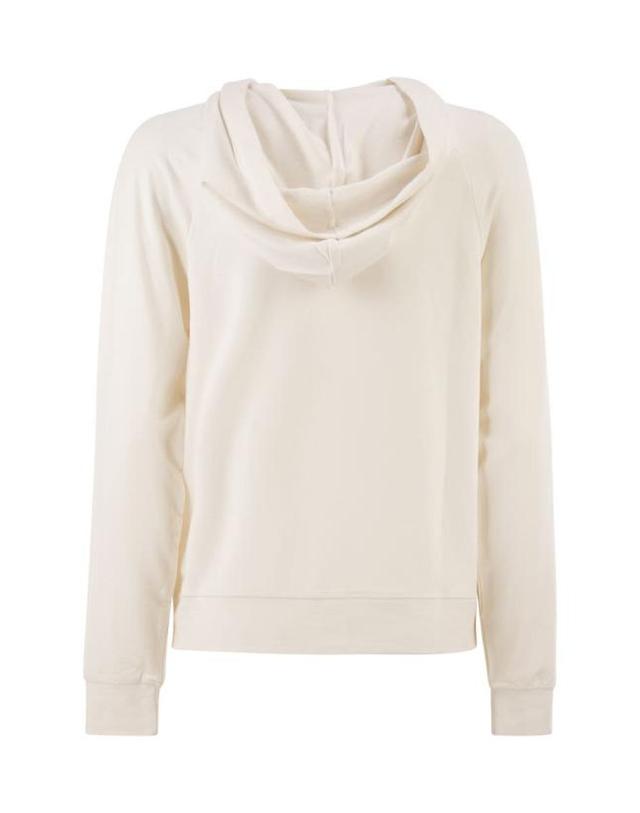 마제스틱필라쳐 [해외직구] 26SS 마제스틱필라쳐 후드 티셔츠 E26M003FSW120 104 CREAM 착용컷