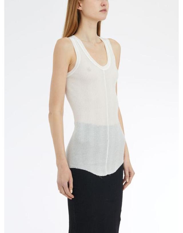 마크르비앙 [해외직구] 25SS 마크르비앙 민소매 티셔츠 L2801BLANC WHITE 착용컷