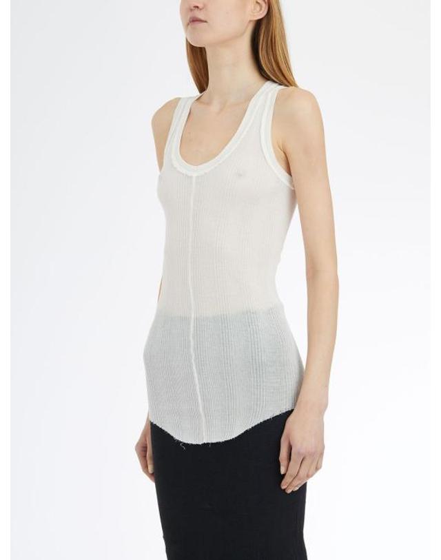 마크르비앙 [해외직구] 25SS 마크르비앙 민소매 티셔츠 L2801BLANC WHITE 착용컷