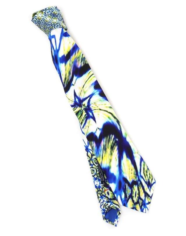 마리아 엔리카 나르디 [해외직구] 마리아 엔리카 나르디 넥타이 TP046L80150BLWH MULTICOLOUR 착용컷
