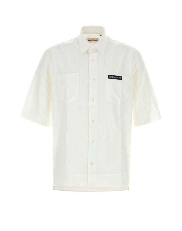 나마체코 [해외직구] 25SS 나마체코 반팔 셔츠 NS25402SN12011000 WHITE 착용컷