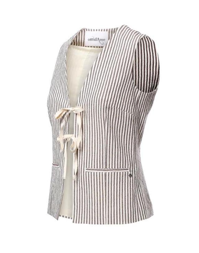 오또다메 [해외직구] 26SS 오또다메 민소매 티셔츠 DT9274 CIOCCOLATA BROWN OFF WHITE 착용컷
