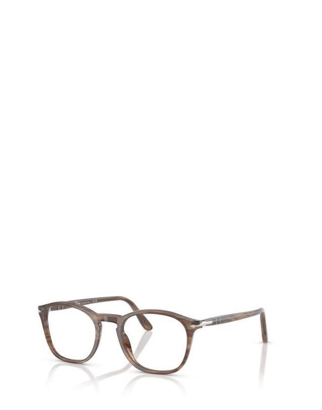 페르솔 [해외직구] 26FW 페르솔 안경 PO3007V 1208 STRIPED BROWN 착용컷