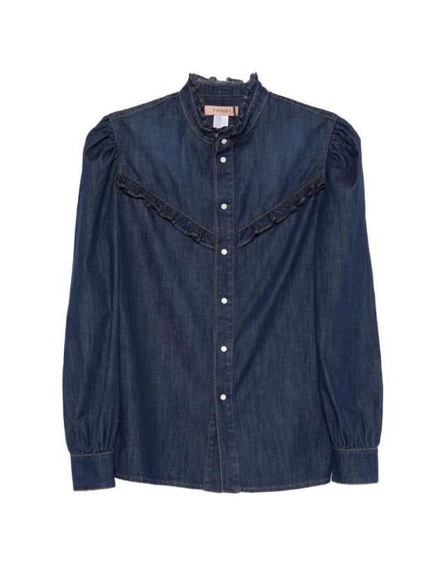 트윈셋 [해외직구] 26SS 트윈셋 셔츠 261TP2672 01313 DARK DENIM 착용컷