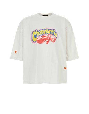 [해외직구] 26FW 윌리 차바리아 반팔 티셔츠 MUJTE009 000 White