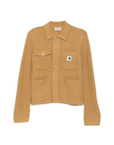 [해외직구] 26FW 칼하트 WIP 로고 패치 골지 가디건 I035379 3TFXX WIP DUSTY H