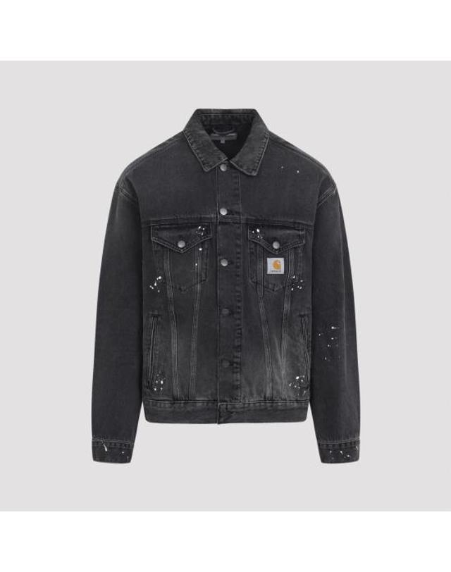 칼하트 윕 [해외직구] 26FW 칼하트 WIP 데님 자켓 I03335289EJ BLACK 착용컷
