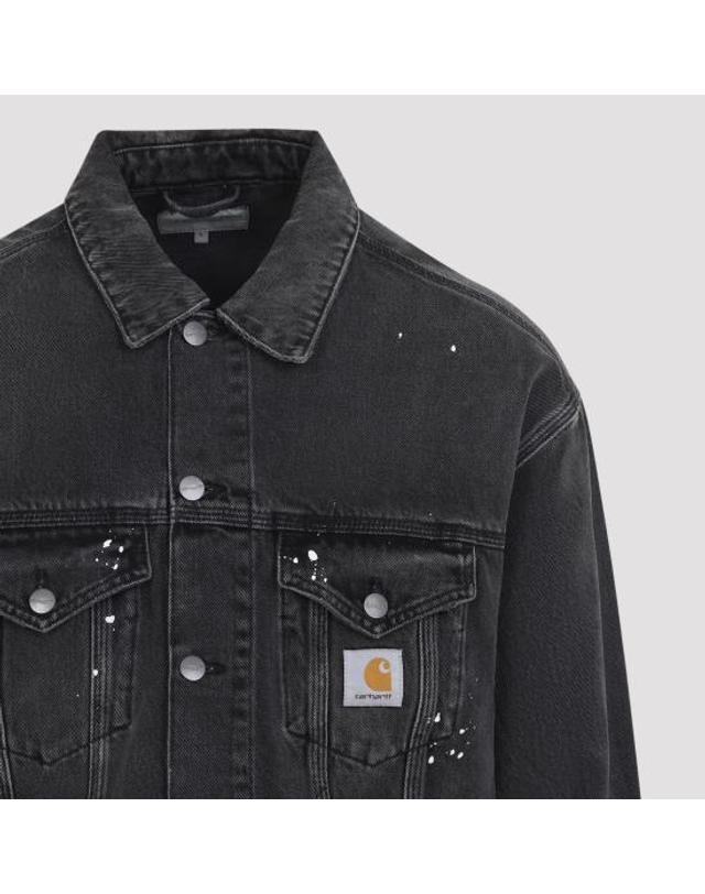 칼하트 윕 [해외직구] 26FW 칼하트 WIP 데님 자켓 I03335289EJ BLACK 착용컷