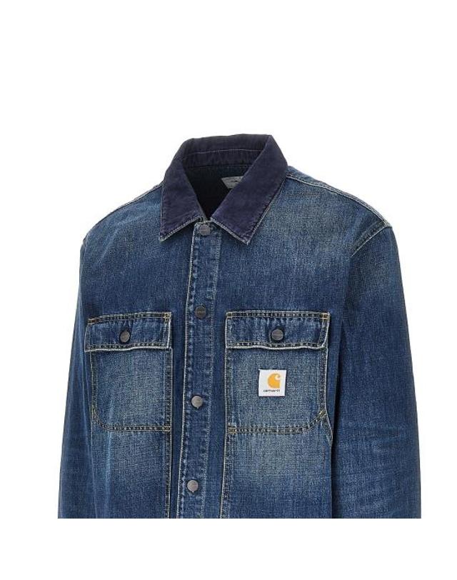 칼하트 윕 [해외직구] 26FW 칼하트 WIP 데님 자켓 I037532 Blue 착용컷