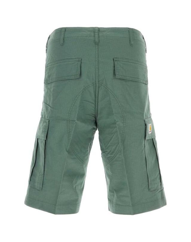 칼하트 윕 [해외직구] 25SS 칼하트 WIP 콜룸비아 립스탑 레귤러 카고 쇼츠 I028246 29N02 GREEN 착용컷