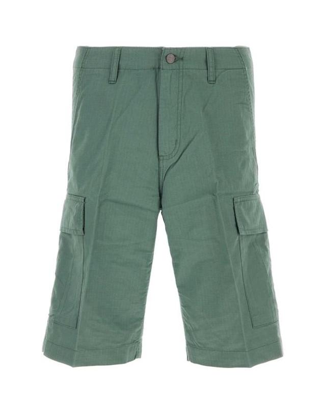 칼하트 윕 [해외직구] 25SS 칼하트 WIP 콜룸비아 립스탑 레귤러 카고 쇼츠 I028246 29N02 GREEN 착용컷
