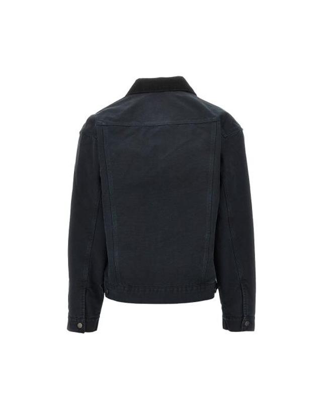 칼하트 윕 [해외직구] 26FW 칼하트 WIP 데님 자켓 I037058 Black 착용컷