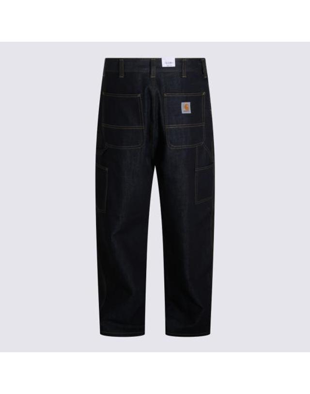칼하트 윕 [해외직구] 26FW 칼하트 WIP OG 싱글 니 팬츠 I034871 0101 BLUE RIGID 착용컷