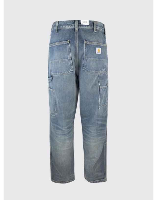 칼하트 윕 [해외직구] 26FW 칼하트 WIP 스미스 데님 더블 니 팬츠 I032699 014Q Blue 착용컷