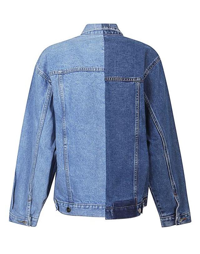 이엘브이데님 [해외직구] 25SS 이엘브이 데님 데님 자켓 3001201 MID LIGHTBLUE Blue 착용컷