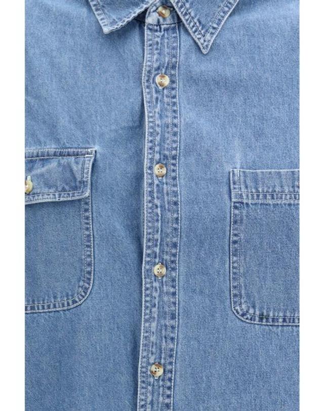이엘브이데님 [해외직구] 26SS 이엘브이 데님 셔츠 200220303 MIDBLUE LIGHT BLUE 착용컷