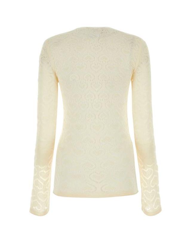 마르노 람발디 [해외직구] 23SS 마르코 람발디 스웨터 KN143GRL 00 White 착용컷