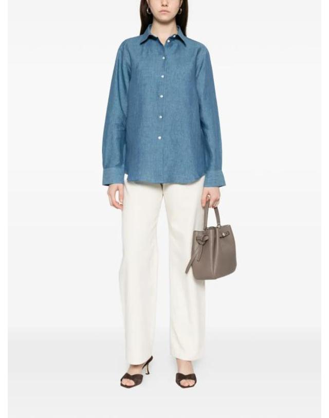 로헤 [해외직구] 26SS 로에 셔츠 41819069420 BLUE 착용컷