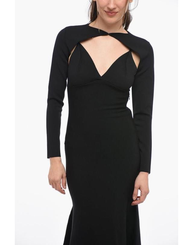 롤랑 뮤레 [해외직구] 롤랑뮤레 미디 원피스 RM RS23 003M BVI BLK Black 착용컷