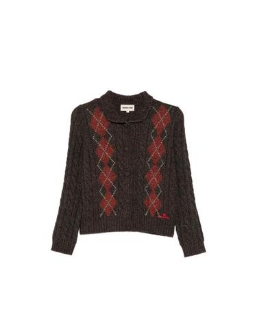 [해외직구] 26FW 슈슈 통 가디건 MWDFTO38 IRI415 BN100 BROWN RED