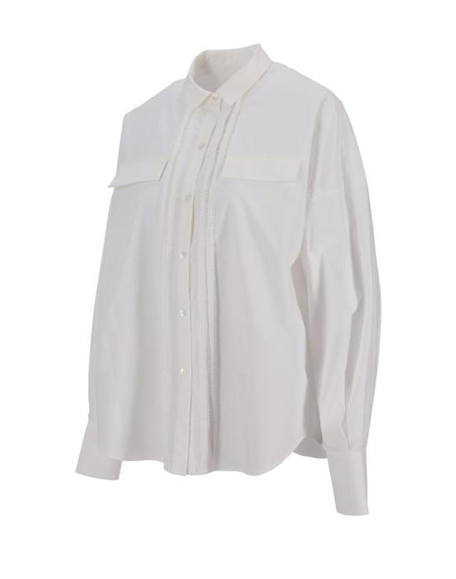 슈슈통 [해외직구] 25FW 슈슈 통 셔츠 MWDETO15CO006 WH100 WHITE 착용컷