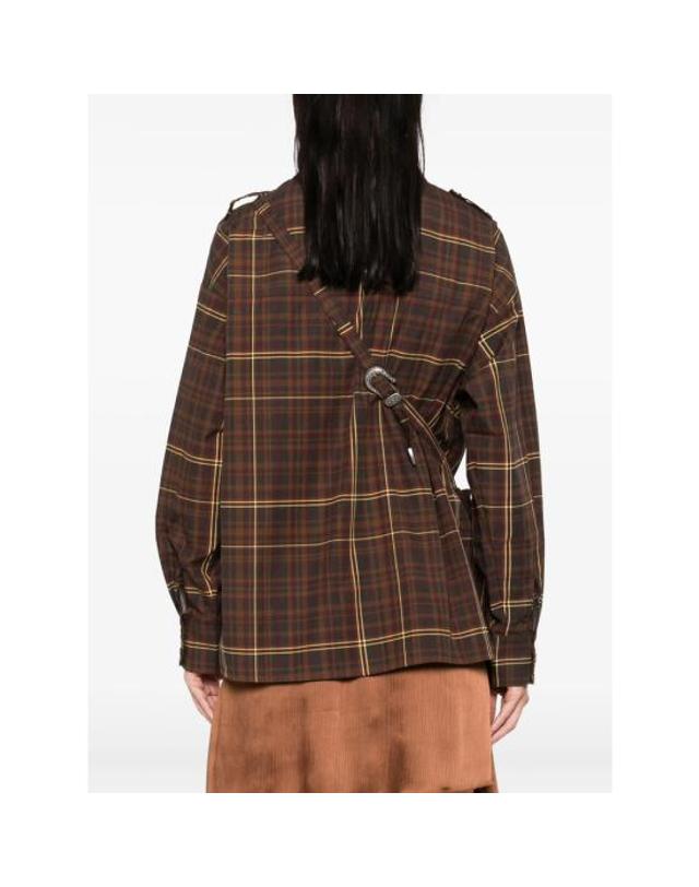사이드레스 [해외직구] 25FW 시에드레 블라우스 WPF25TP18 ATHELIA MULTI BROWN GREEN 착용컷