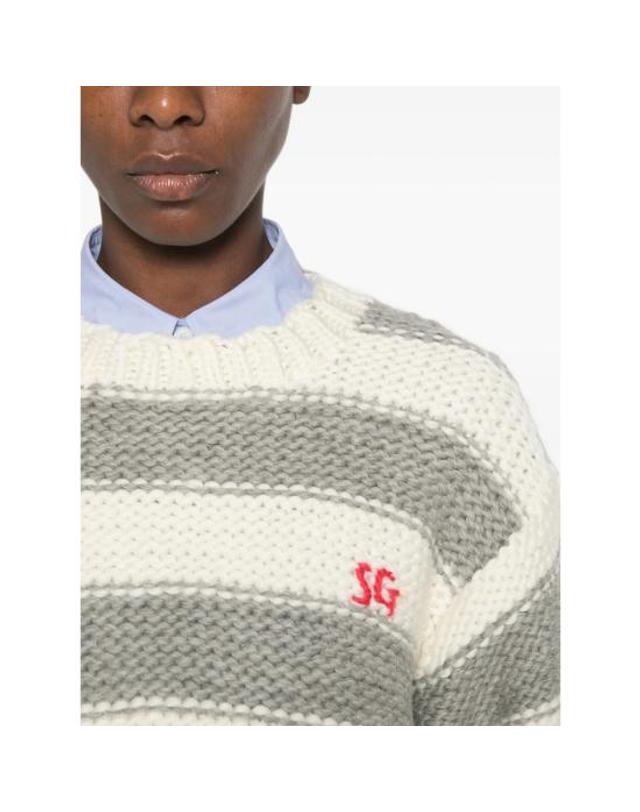 스티네고야 [해외직구] 26FW 스티네 고야 스웨터 SGK072 2497S GREY WHITE GREY 착용컷