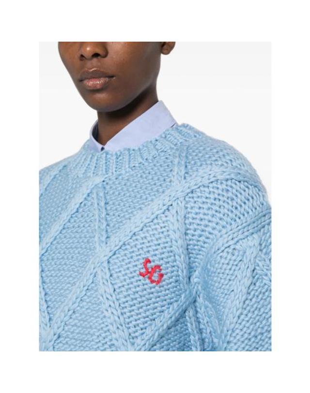 스티네고야 [해외직구] 26FW 스티네 고야 스웨터 SGK072 2497 SKBLU BLUE 착용컷