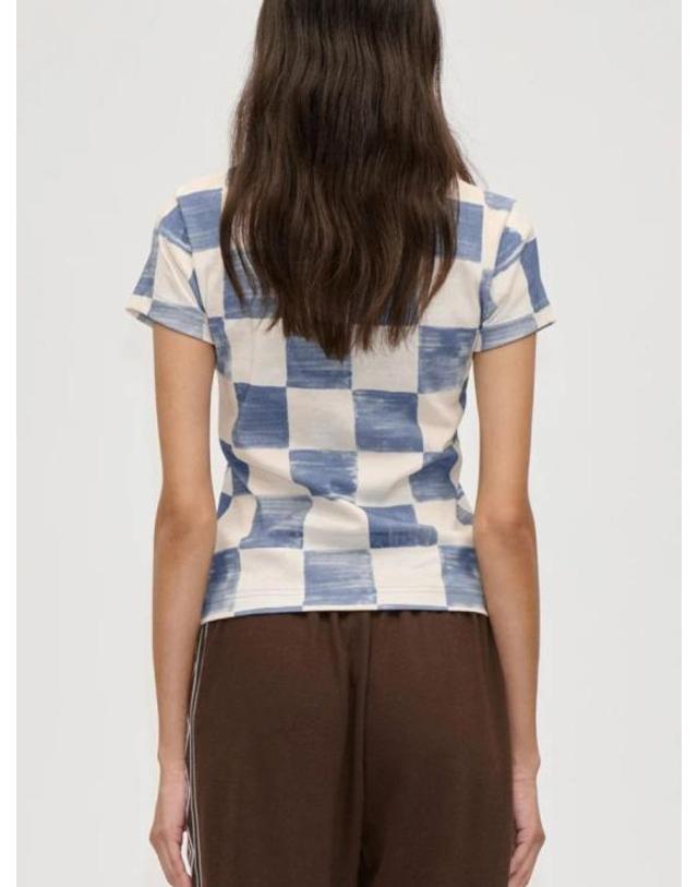 스티네고야 [해외직구] 26FW 스티네 고야 탑 SGEX26T3012585CHECKS Light Blue 착용컷