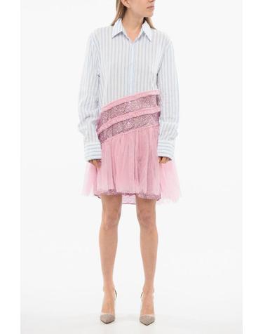 [해외직구] 빅터앤롤프 숏 원피스 TS015 66 14322 Bianco Rosa