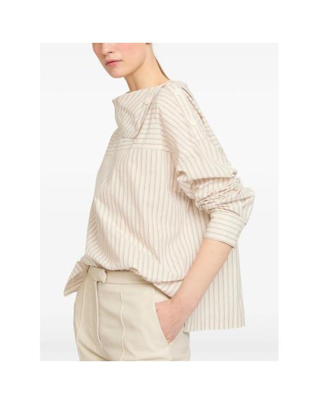 이브 살로몬 [해외직구] 26SS 이브살로몬 블라우스 26EYH03562COXW B3260 NEUTRALS RED 착용컷