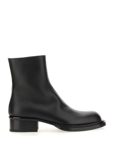 [해외직구] 23FW 알렉산더 맥퀸 쿠반 스택 가죽 앵클 부츠 750383 BLACK