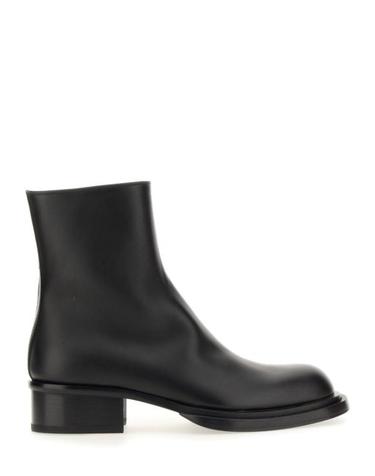 [해외직구] 23FW 알렉산더 맥퀸 쿠반 스택 가죽 앵클 부츠 750383 WIDY01000 Black