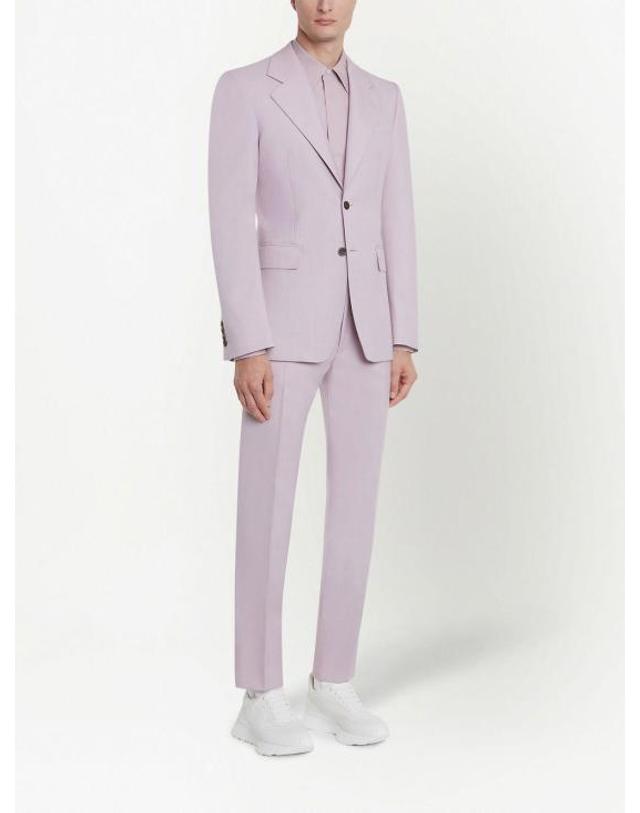 알렉산더맥퀸 [해외직구] 23SS 알렉산더 맥퀸 수트 자켓 721826QUU135220 PALE LILAC 착용컷