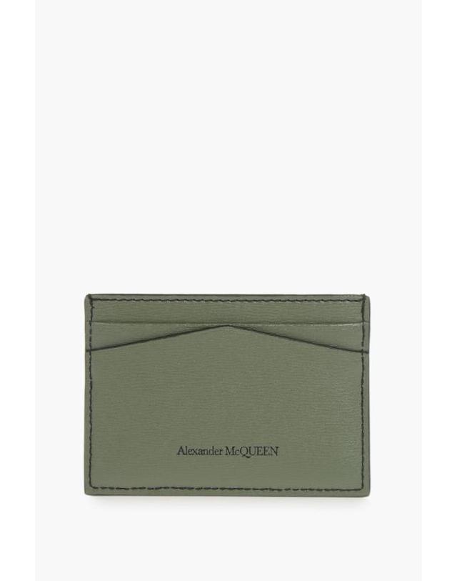알렉산더맥퀸 [해외직구] 알렉산더 맥퀸 명함지갑 632038 DYTC5 2526 30 Green 착용컷
