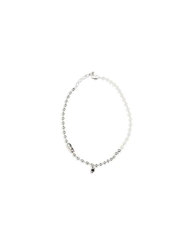 알렉산더맥퀸 [해외직구] 26FW 알렉산더 맥퀸 네크리스 AL854564J161B1026BB SILVER 착용컷