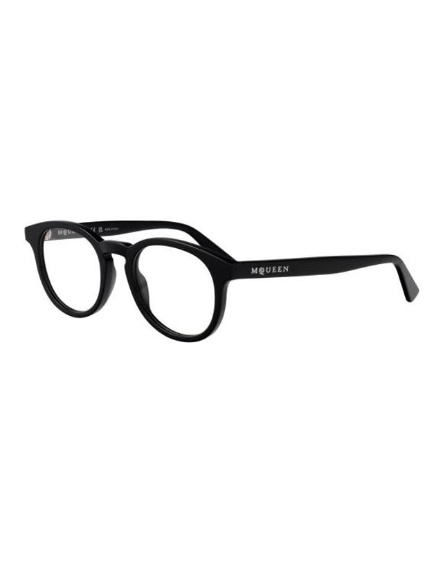 알렉산더맥퀸 [해외직구] 25SS 알렉산더 맥퀸 안경 AM0514O 001 BLACK TRANSPARENT 착용컷
