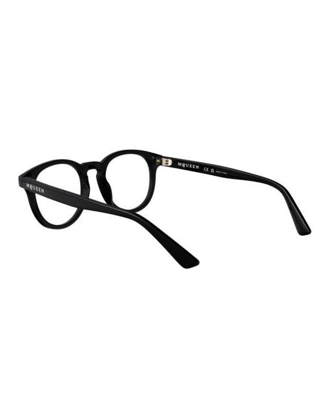 알렉산더맥퀸 [해외직구] 25SS 알렉산더 맥퀸 안경 AM0514O 001 BLACK TRANSPARENT 착용컷
