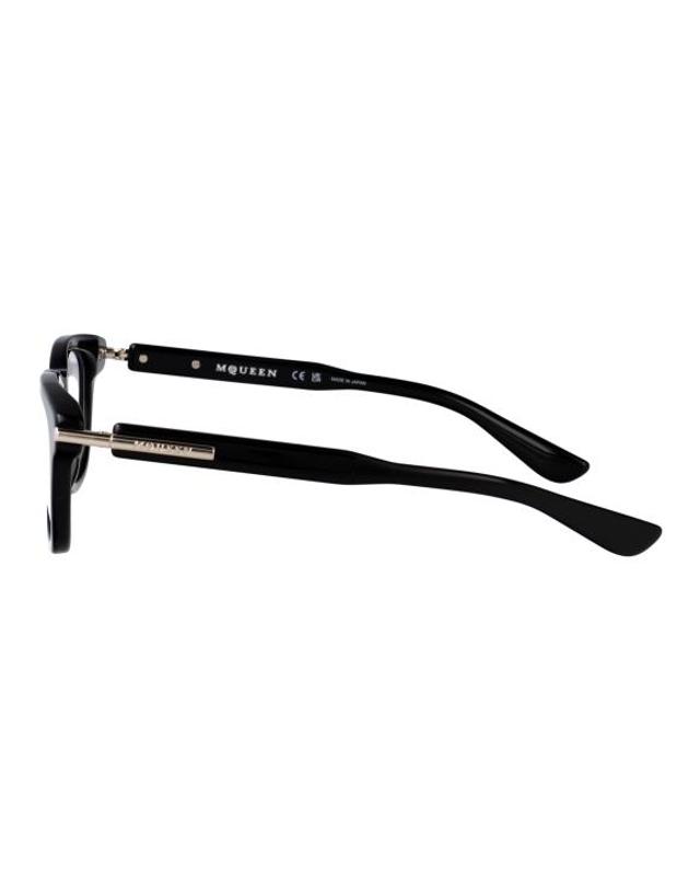 알렉산더맥퀸 [해외직구] 25SS 알렉산더 맥퀸 안경 AM0498O 001 BLACK TRANSPARENT 착용컷