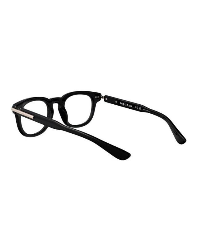 알렉산더맥퀸 [해외직구] 25SS 알렉산더 맥퀸 안경 AM0498O 001 BLACK TRANSPARENT 착용컷