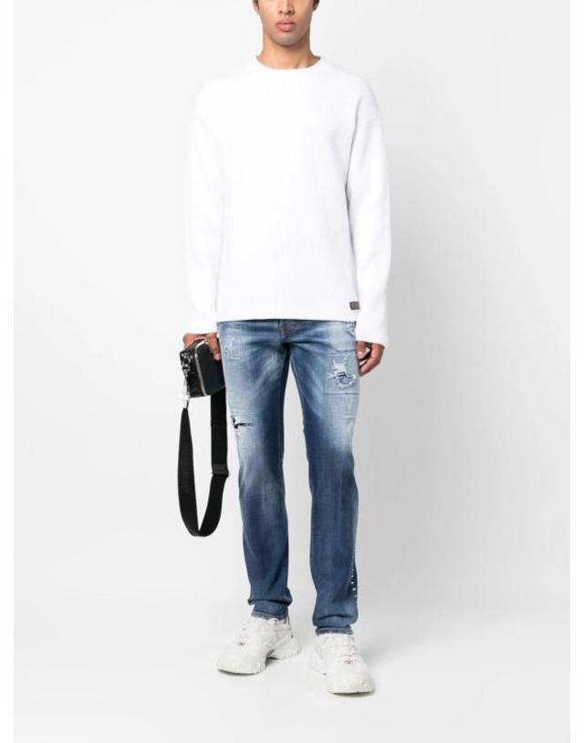 디스퀘어드2 [해외직구] 23SS 디스퀘어드2 스트레이트 팬츠 S74LB1257S30664 470 JEANS 착용컷
