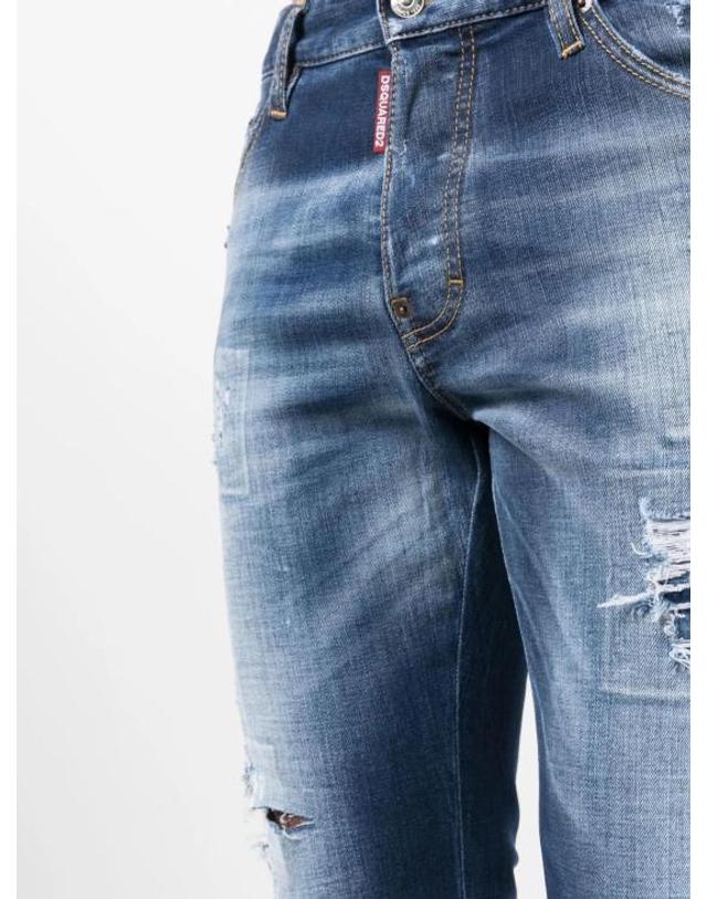 디스퀘어드2 [해외직구] 23SS 디스퀘어드2 스트레이트 팬츠 S74LB1257S30664 470 JEANS 착용컷