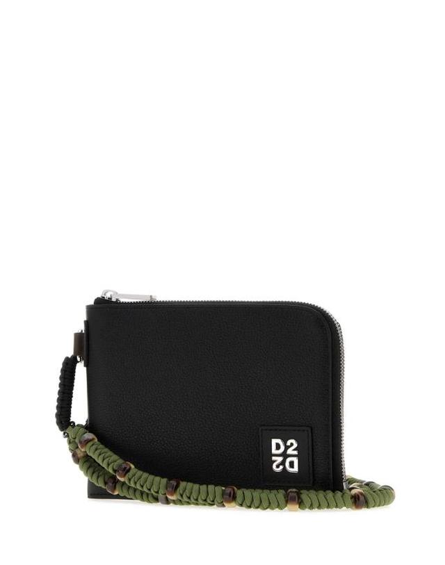 디스퀘어드2 [해외직구] 26FW 디스퀘어드2 클러치 파우치 POM005325109053 2124 BLACK 착용컷