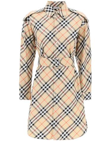 [해외직구] 25FW 버버리 체크 코튼 셔츠 드레스 8086610 B9368 PRINTED