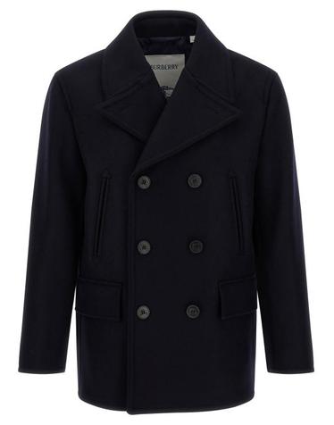 [해외직구] 26FW 버버리 울 피 코트 8115005NAVY Blue