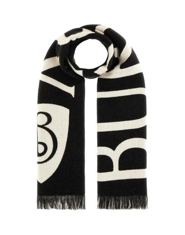 [해외직구] 26SS 버버리 로고 울 머플러 8109563 C1343 BLACK CALICO