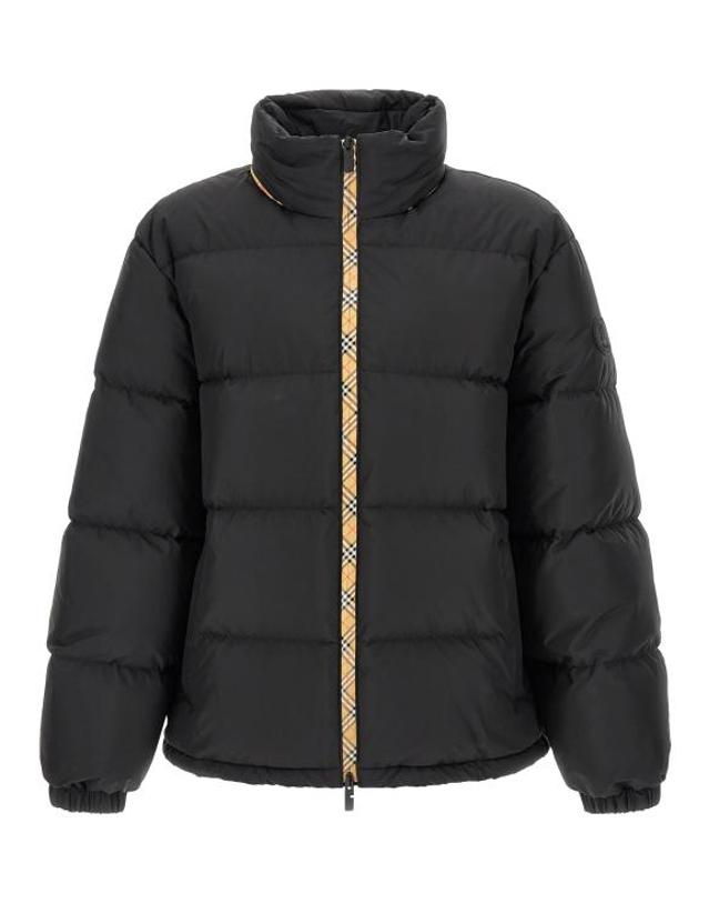 버버리 [해외직구] 26FW 버버리 체크 테이프 스노우든 푸퍼 자켓 8110196BLACK Black 착용컷