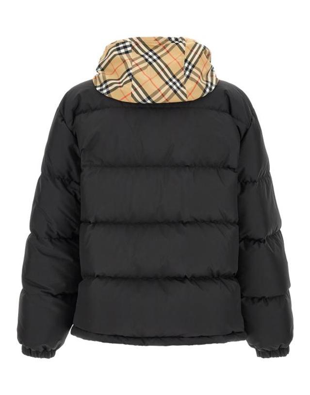 버버리 [해외직구] 26FW 버버리 체크 테이프 스노우든 푸퍼 자켓 8110196BLACK Black 착용컷